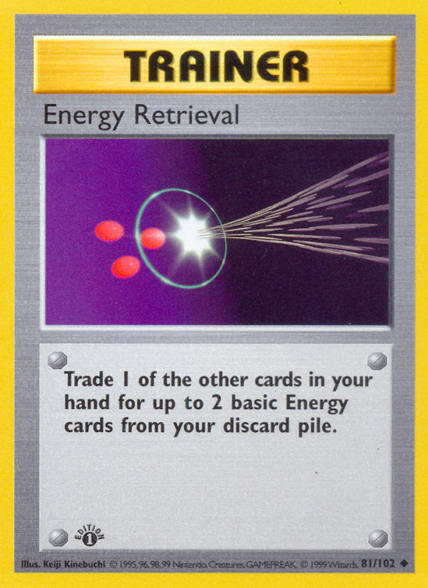Base set Energy Retrieval #81/102 first edition